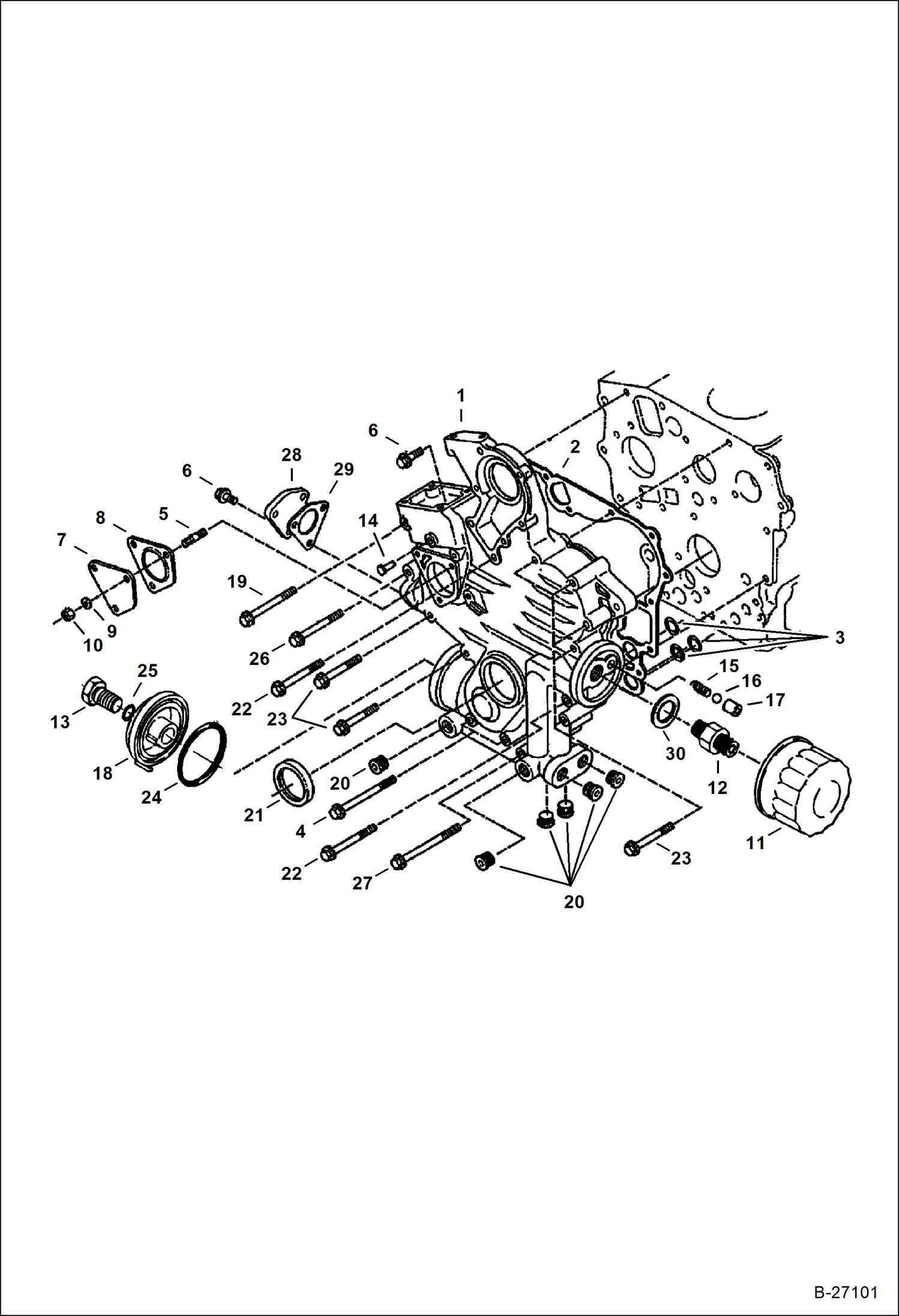 G КАРТЕР КОРОБКИ ПЕРЕДАЧ (KUBOTA D722)