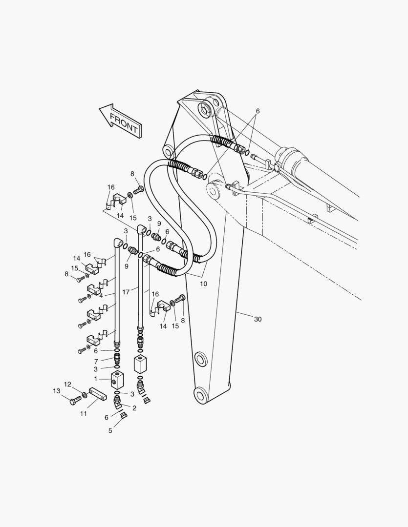6470 ARM PIPING-ARM 6.0m(ONE & TWO WAY)