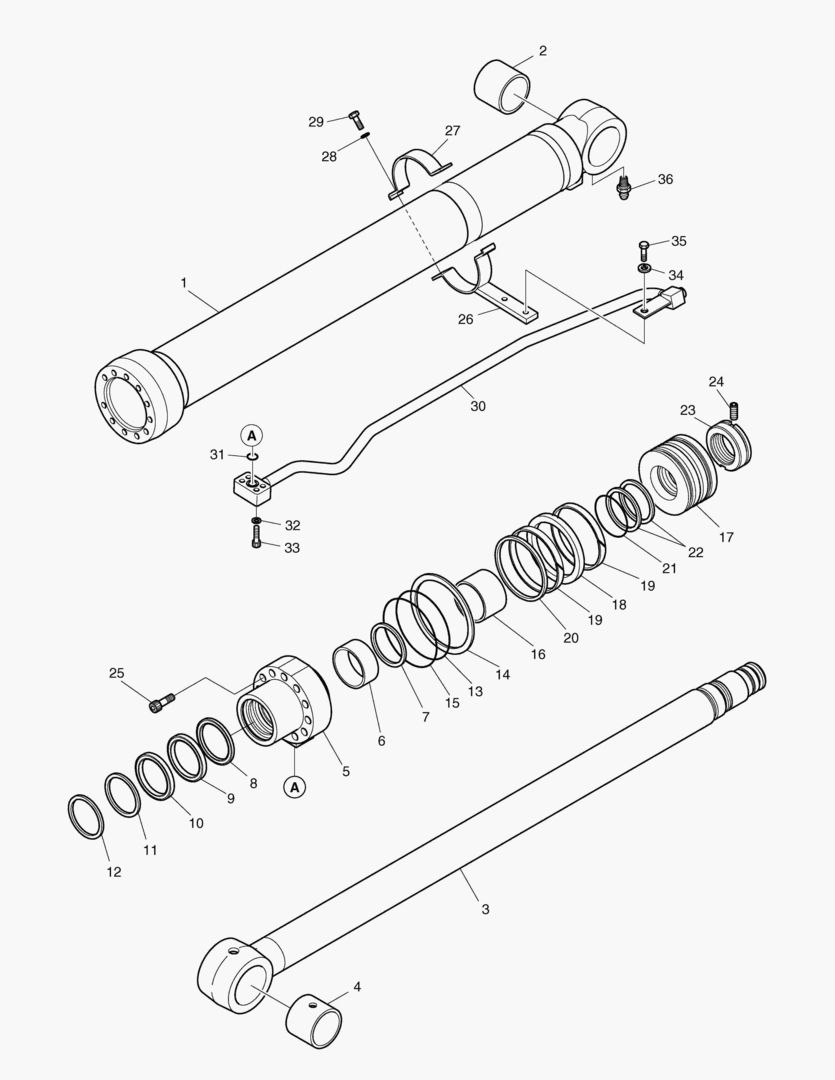 4430 BOOM CYLINDER - R.H.(LOCK VALVE) [5001~8191]