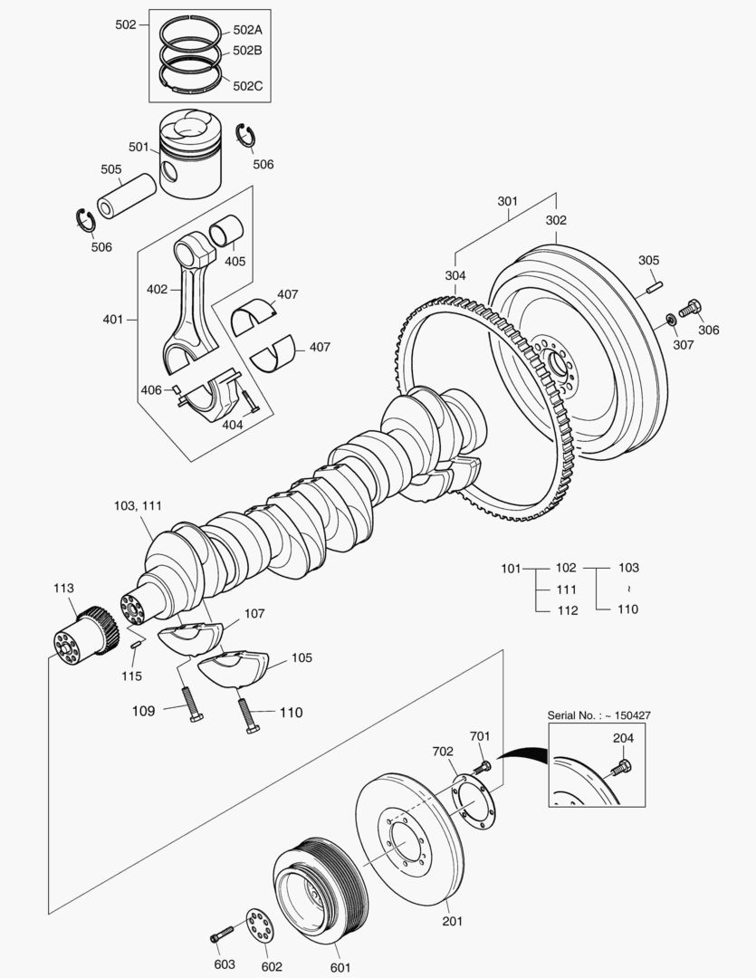 014 CRANK SHAFT & PISTON купить в СПб