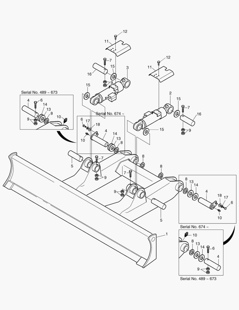 6620 DOZER BLADE-2500mm FOR 500mm SHOE [489~]