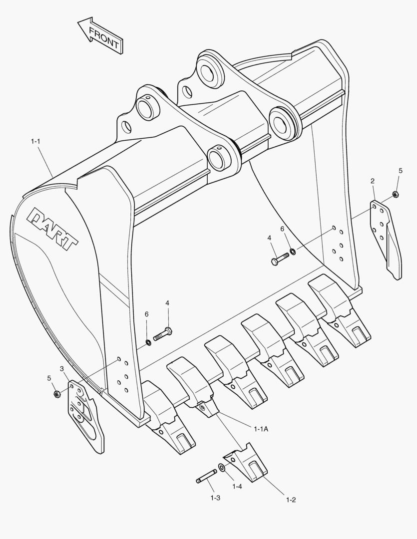 6400 BUCKET - 1.32mВі(57`) - SIDE PIN