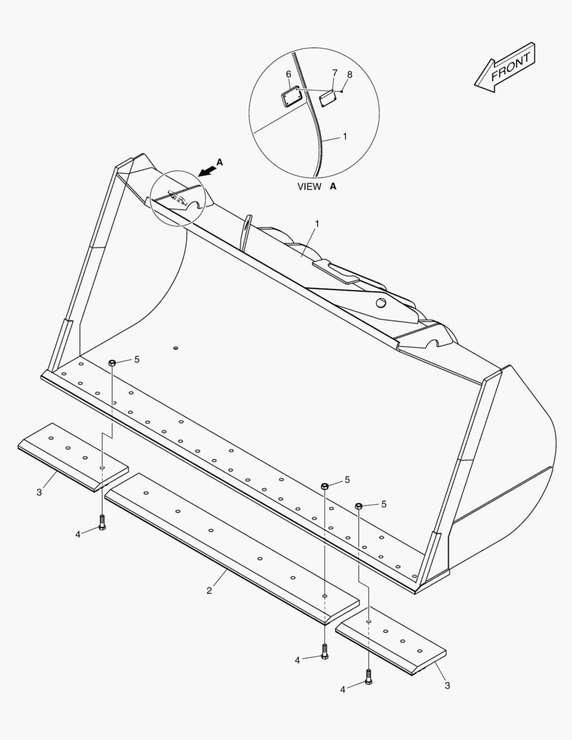 5560 BUCKET - 4.2гЋҐ CUTTING EDGE 3270mm(WC)