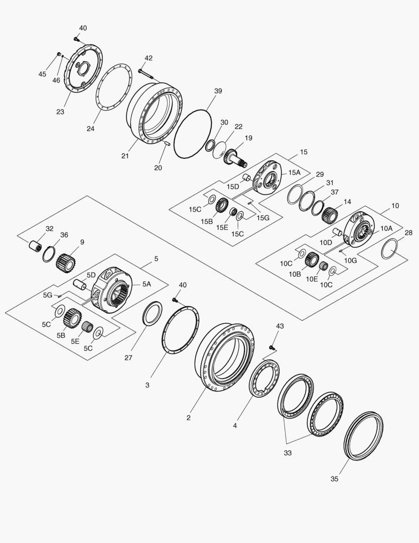 4160 TRAVEL REDUCTION GEAR [20001~20029] купить в СПб