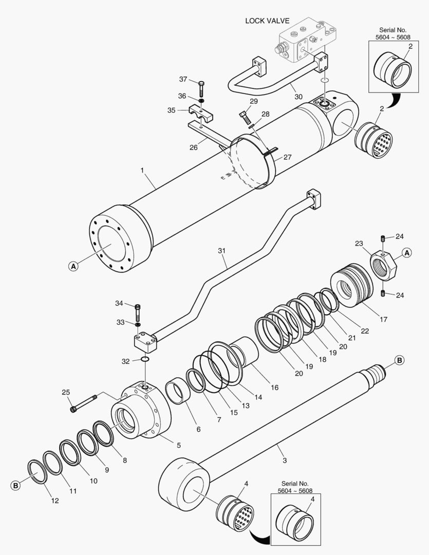 4282 BOOM CYLINDER - R.H (LOCK VALVE) [5604~] купить в СПб