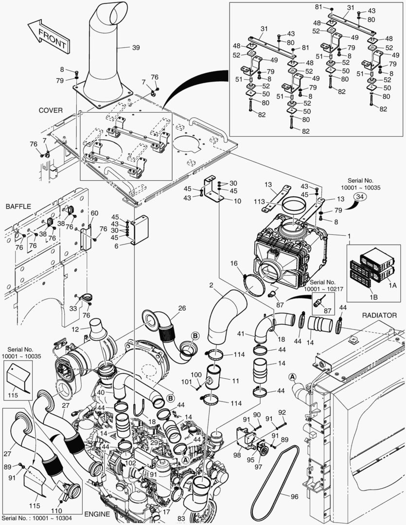 1130 ENGINE MOUNTING(1) [10001~10307] купить в СПб