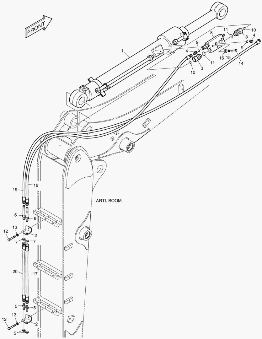 6580 BOOM PIPING - ARM LOCK(ARTI.) [1001~1812] купить в СПб