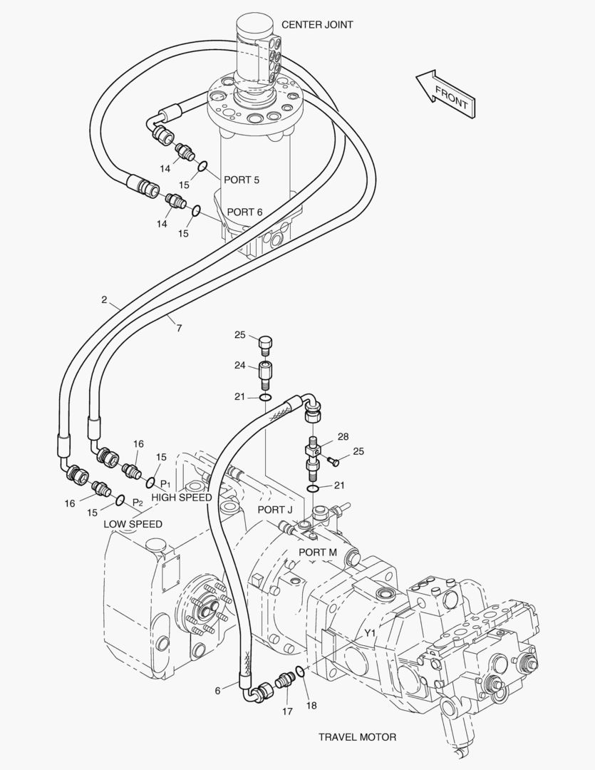 2205 PROPELLING PIPING(2)-GEARSHIFT,TEST PORT [1147~]