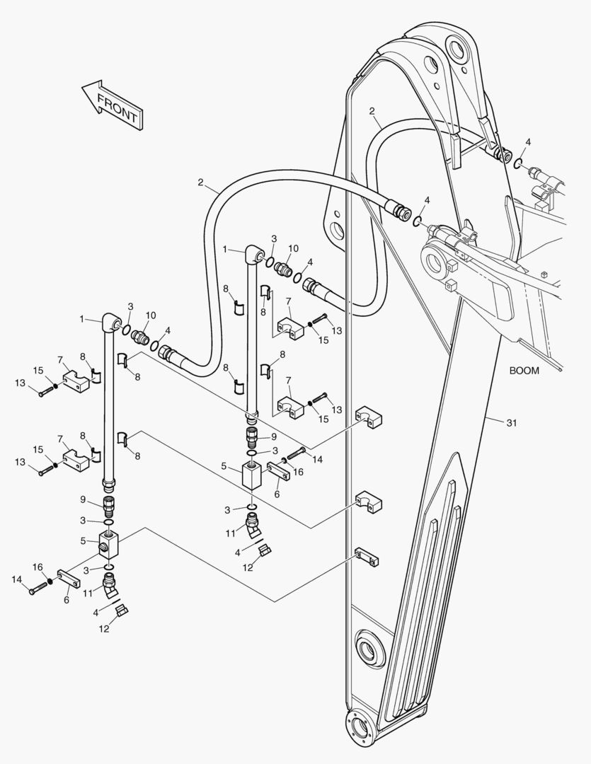 6260 ARM PIPING-ARM 3.1m(ONE & TWO WAY)