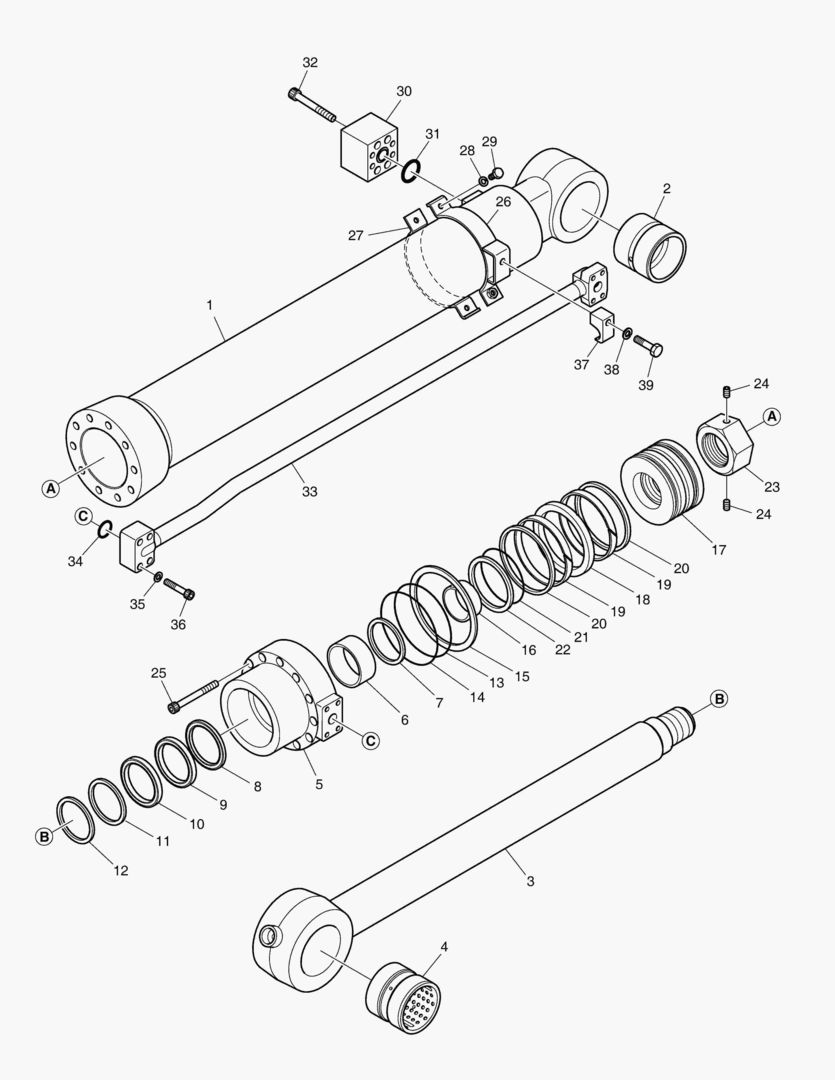 4290 BUCKET CYLINDER - ARM 2.4m [1001~1307] купить в СПб