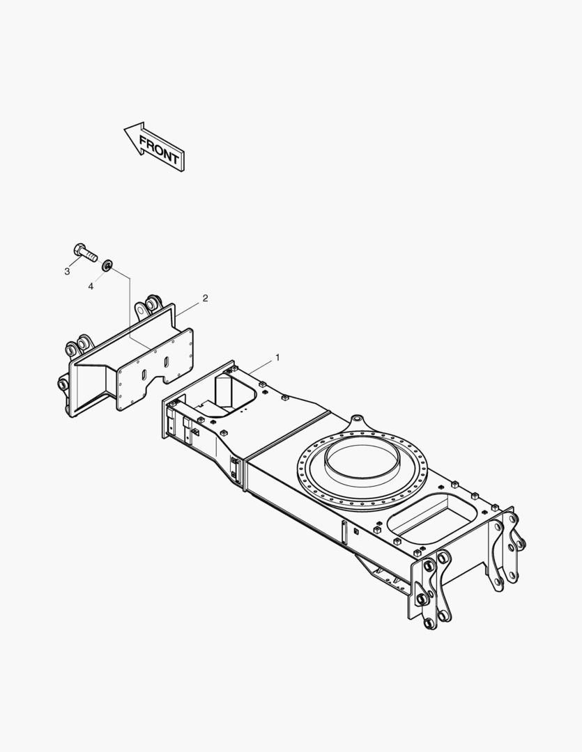 6182 CHASSIS FRAME-FRONT DOZER(BOLTING TYPE) [1296~] купить в СПб