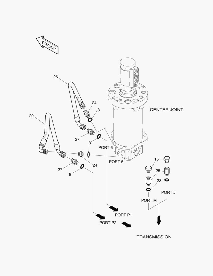 2210 PROPELLING PIPING(2)-GEAR SHIFT & TEST PORT купить в СПб