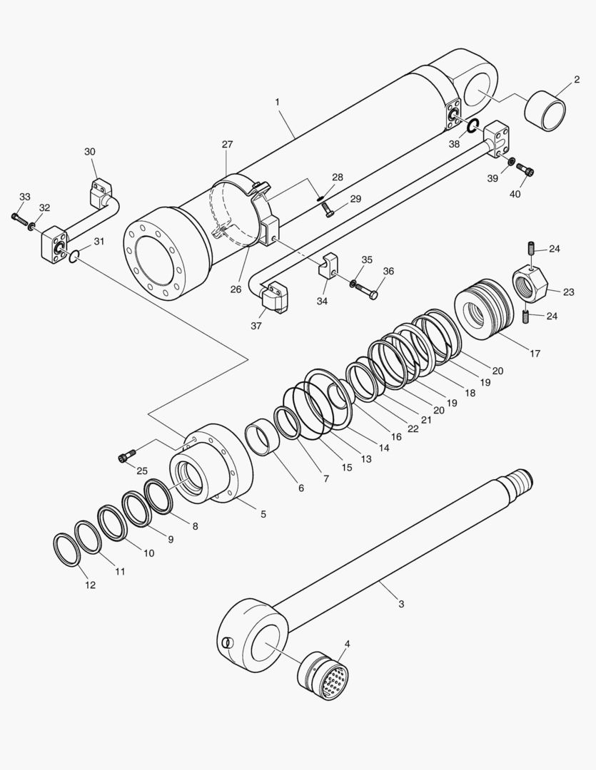 4410 BUCKET CYLINDER - ARM 2.4m [5001~5183] купить в СПб