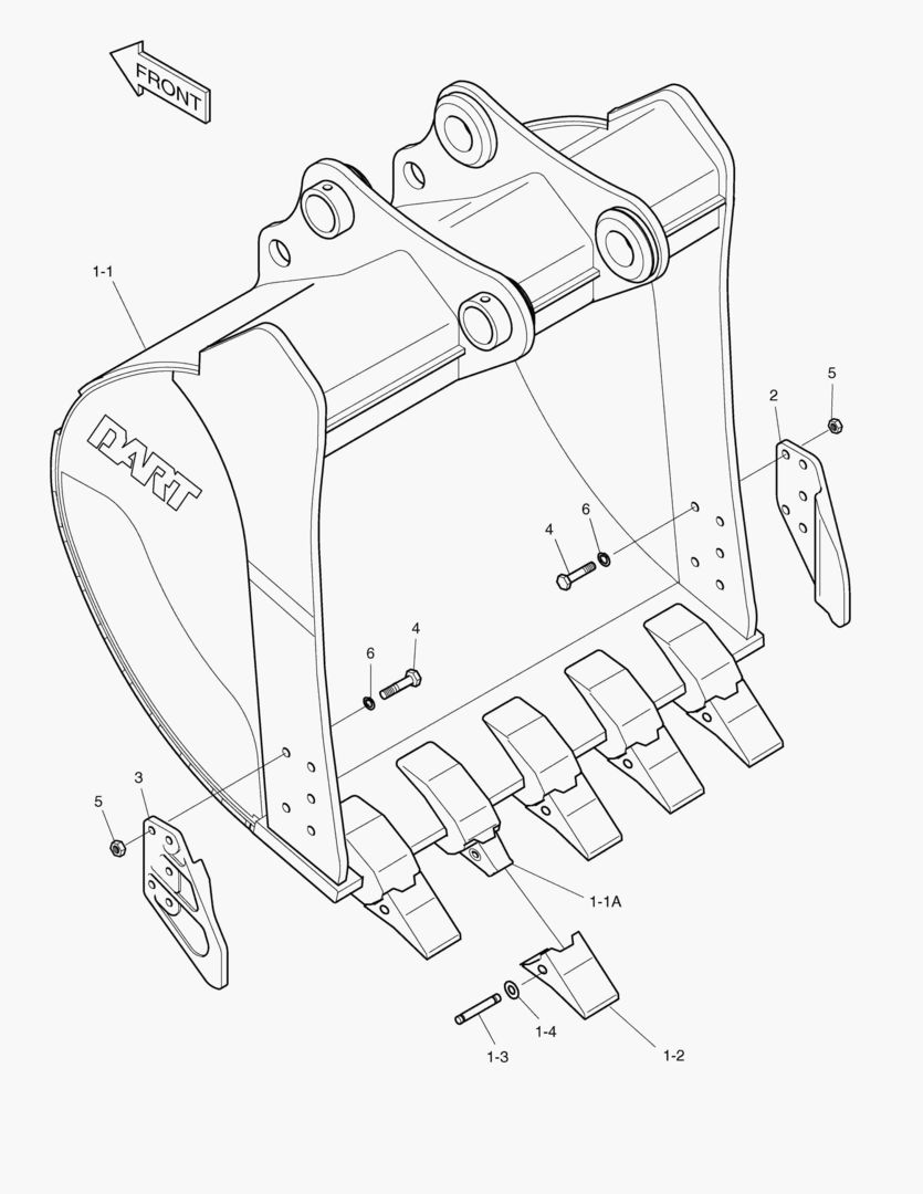 6450 BUCKET-0.80mВі(42`)-SIDE PIN купить в СПб