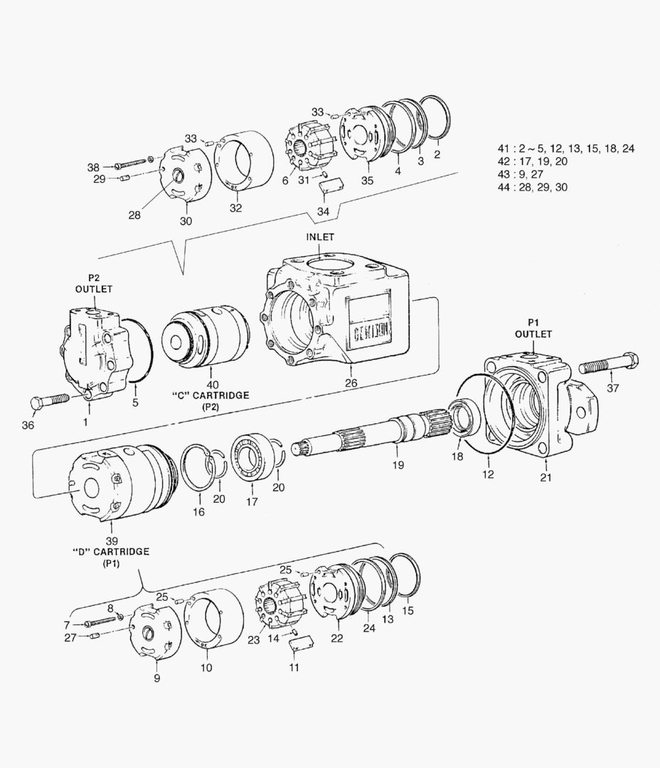 3410 STEER & PILOT PUMP