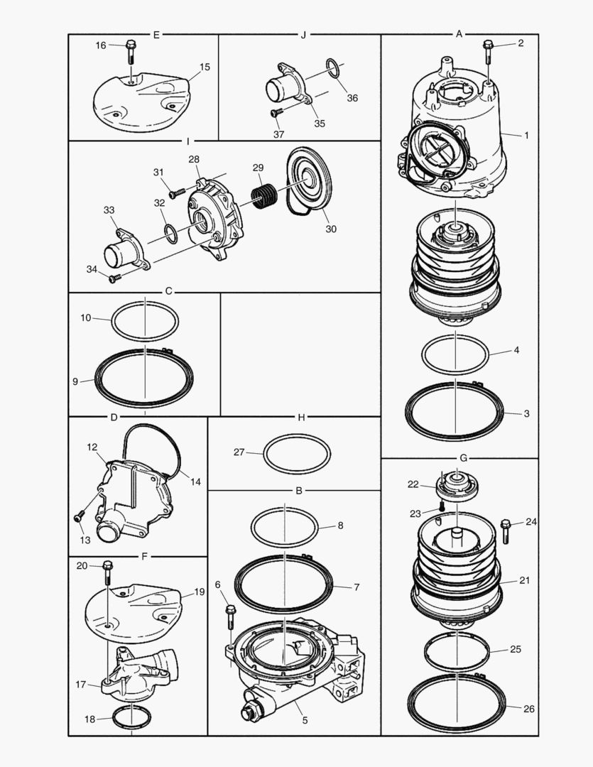 030 REPAIR KIT, OIL MIST SEPARATOR, CRANKCASE VENTILATION