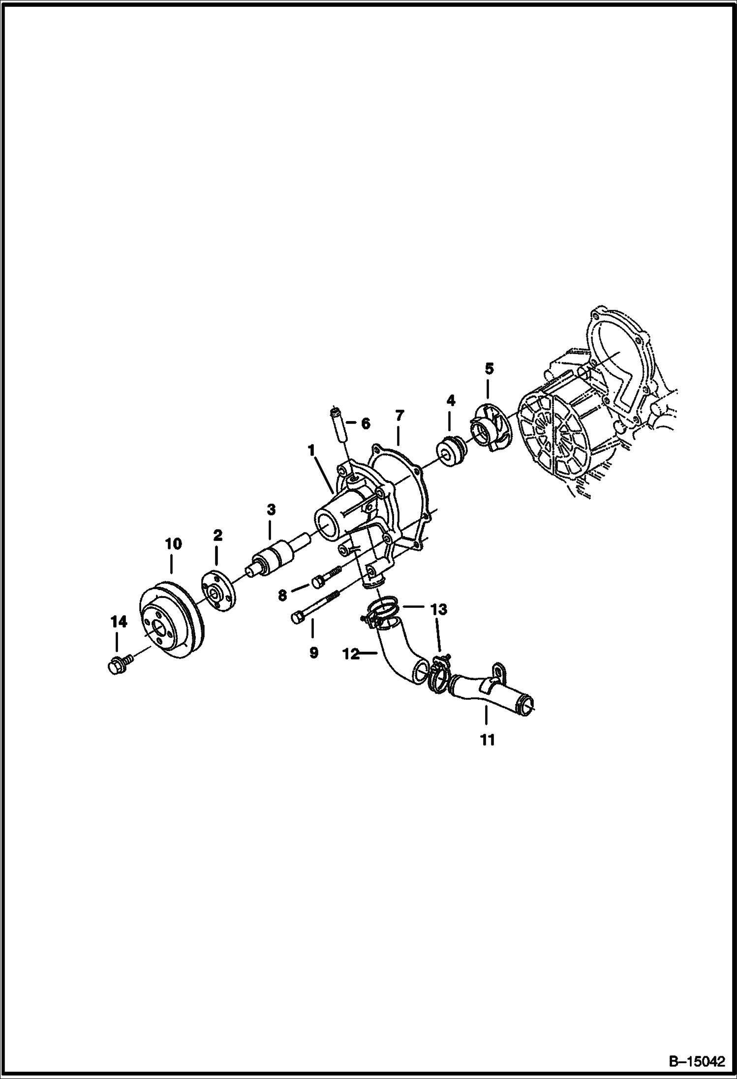 ВОДЯНАЯ ПОМПА (ДЛЯ KUBOTA D1005 ENGINE)