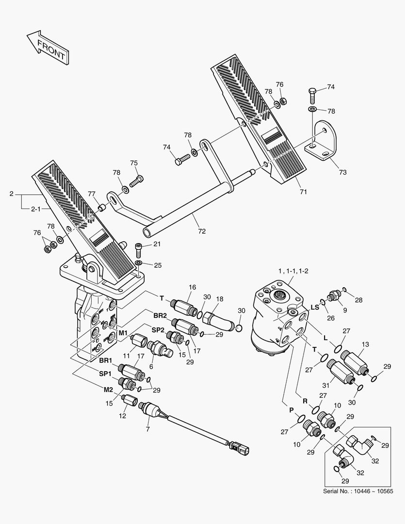 1220 BRAKE PEDAL VALVE & STEER UNIT купить в СПб