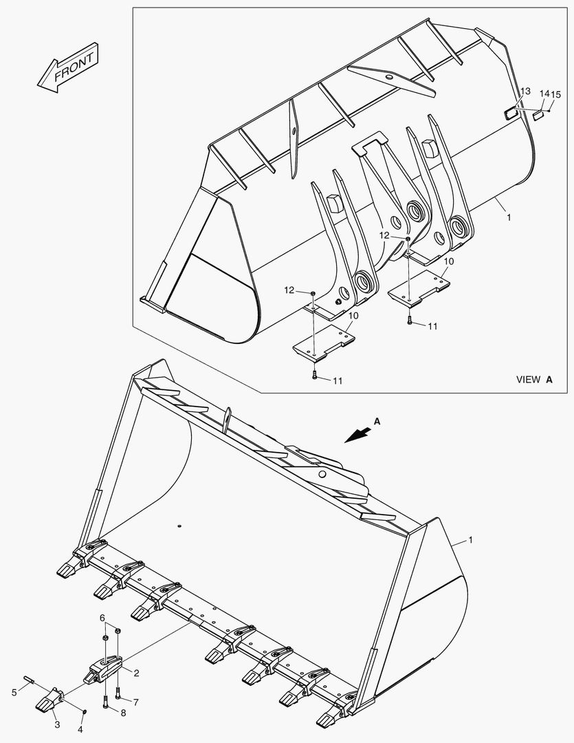 5500 BUCKET - 5.4гЋҐ TOOTH 3404mm(WC)