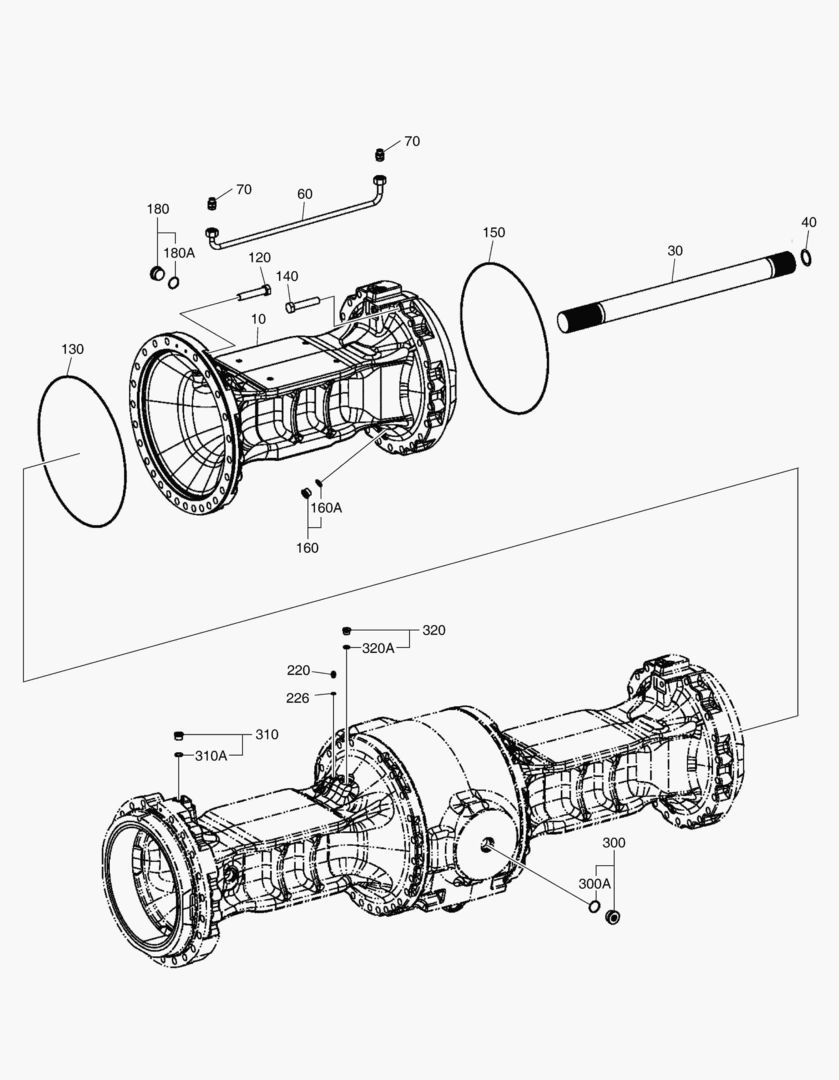 3810 AXLE CASING - REAR AXLE(OPEN) [10079~] купить в СПб