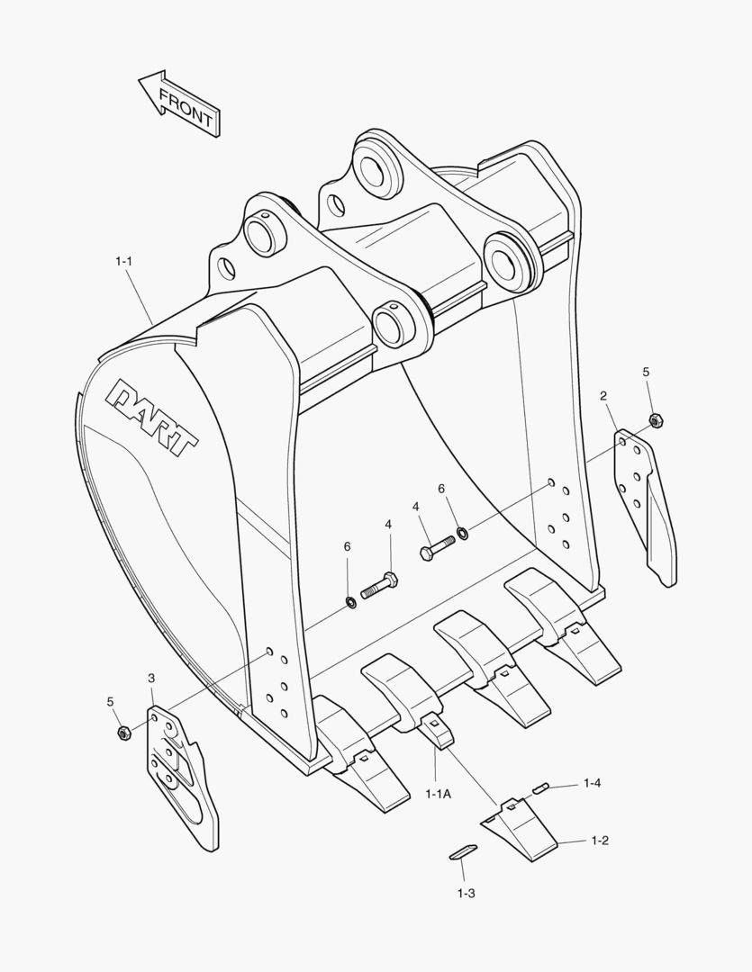 6250 BUCKET-0.60гЋҐ(36`)-VERTICAL PIN купить в СПб