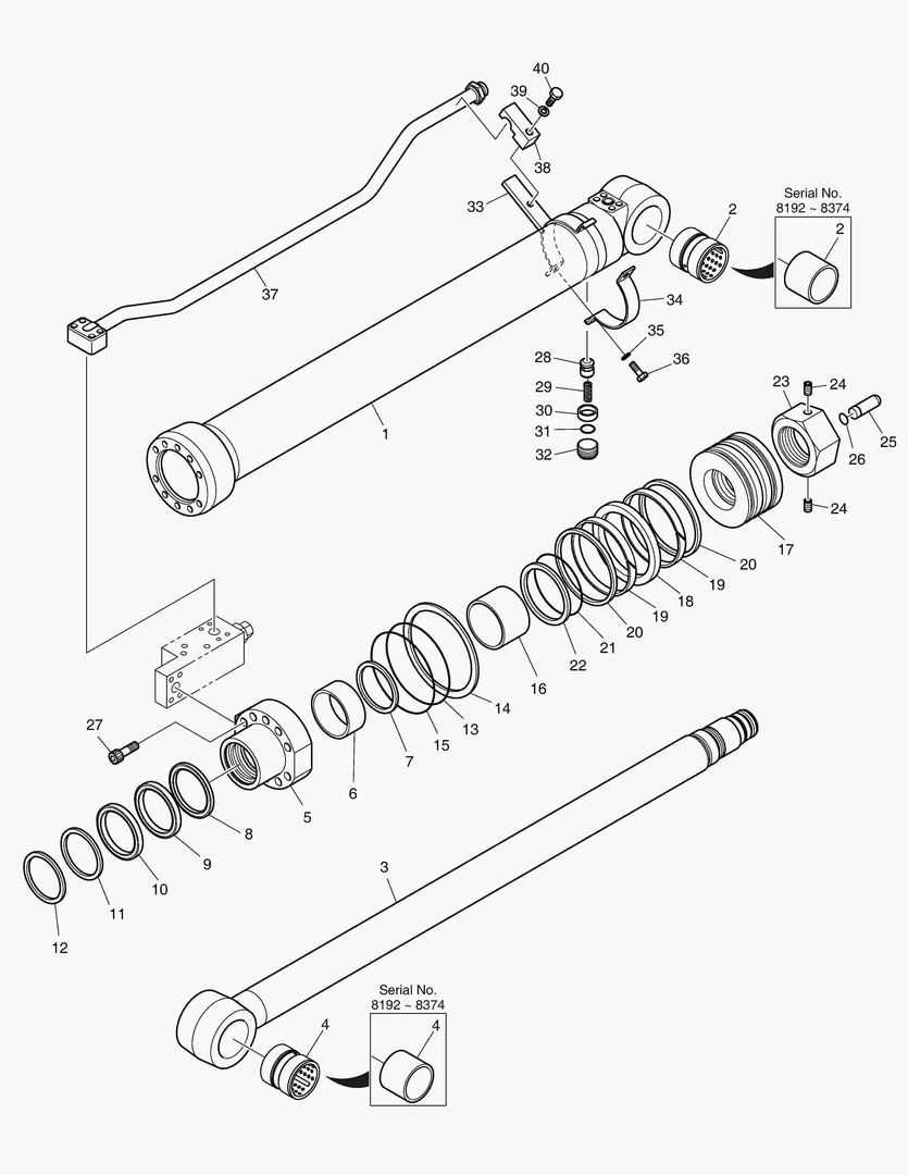 4451 ARM CYLINDER - ARM 2.5m(LOCK VALVE) [8192~] купить в СПб