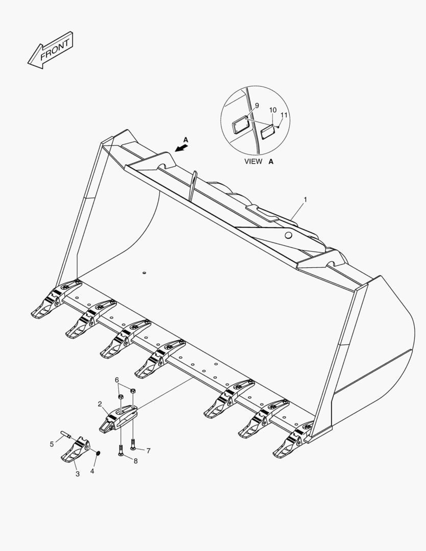 5460 BUCKET ASSY;4.3M3 BOT 3200MM купить в СПб