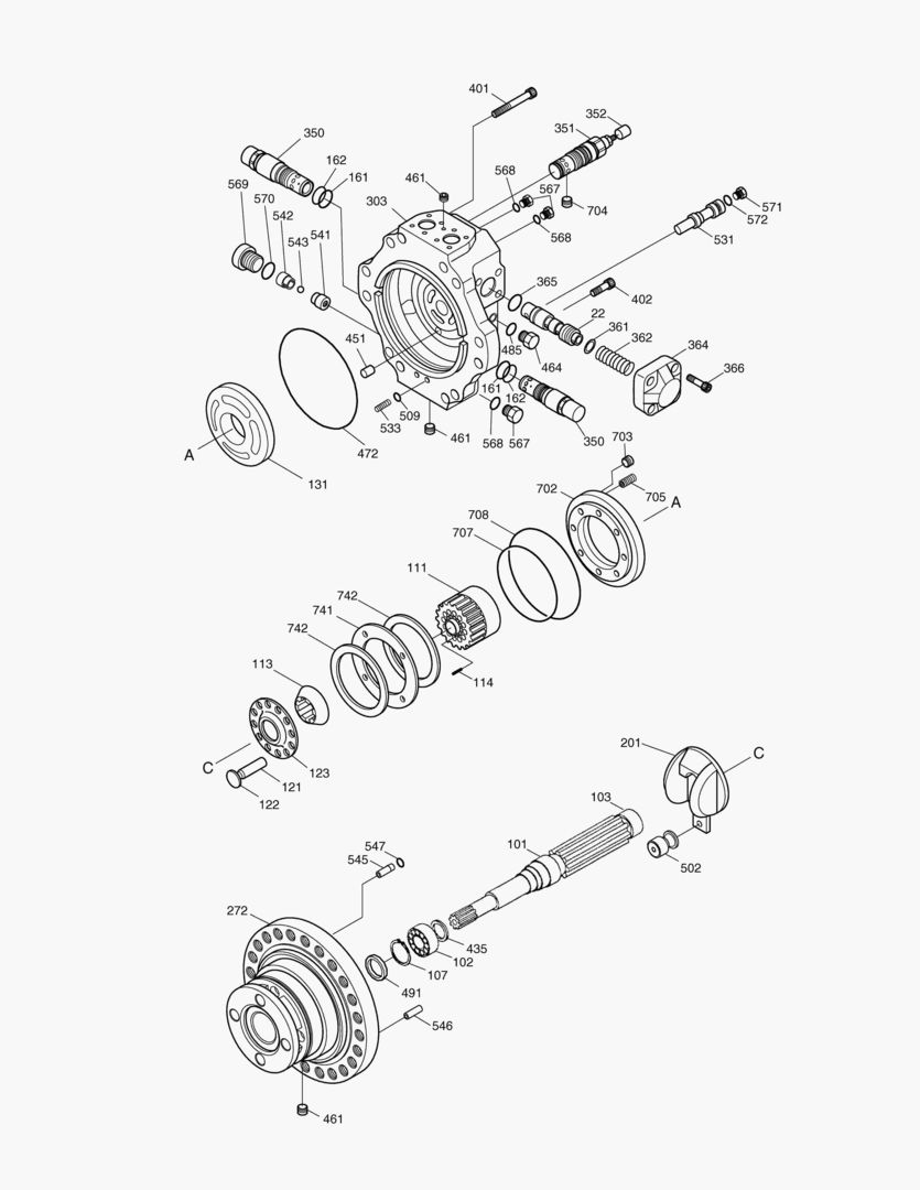 4150 TRAVEL MOTOR [1001~1440]