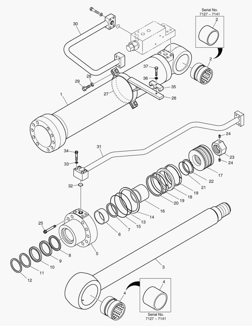 4491 BOOM CYLINDER - L.H.(LOCK VALVE) [7127~] купить в СПб