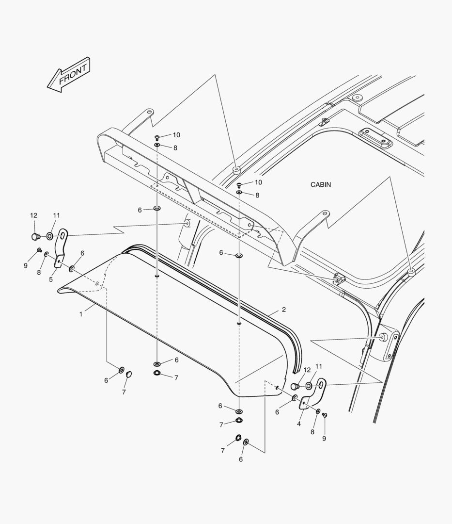 6150 RAIN SHIELD & LAMP MOUNTING