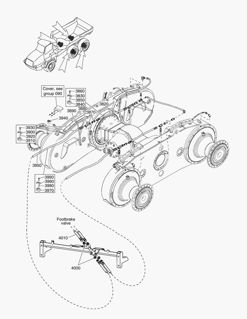 G190-52 BRAKE SYSTEM REAR TANDEM [~8X0549] купить в СПб