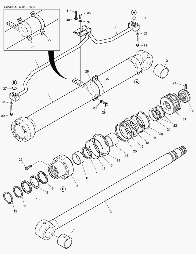 4220 BOOM CYLINDER - L.H [5001~6164] купить в СПб