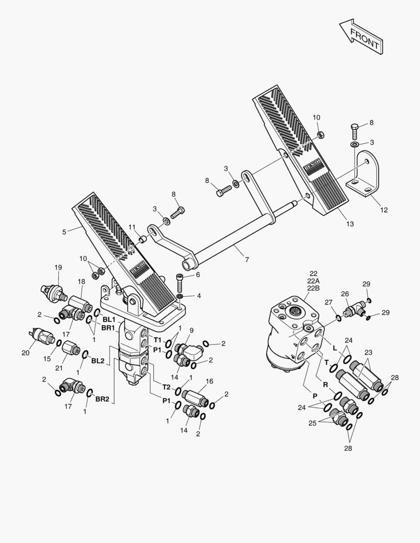 1210 BRAKE PEDAL VALVE & STEER UNIT [5001~10327] купить в СПб