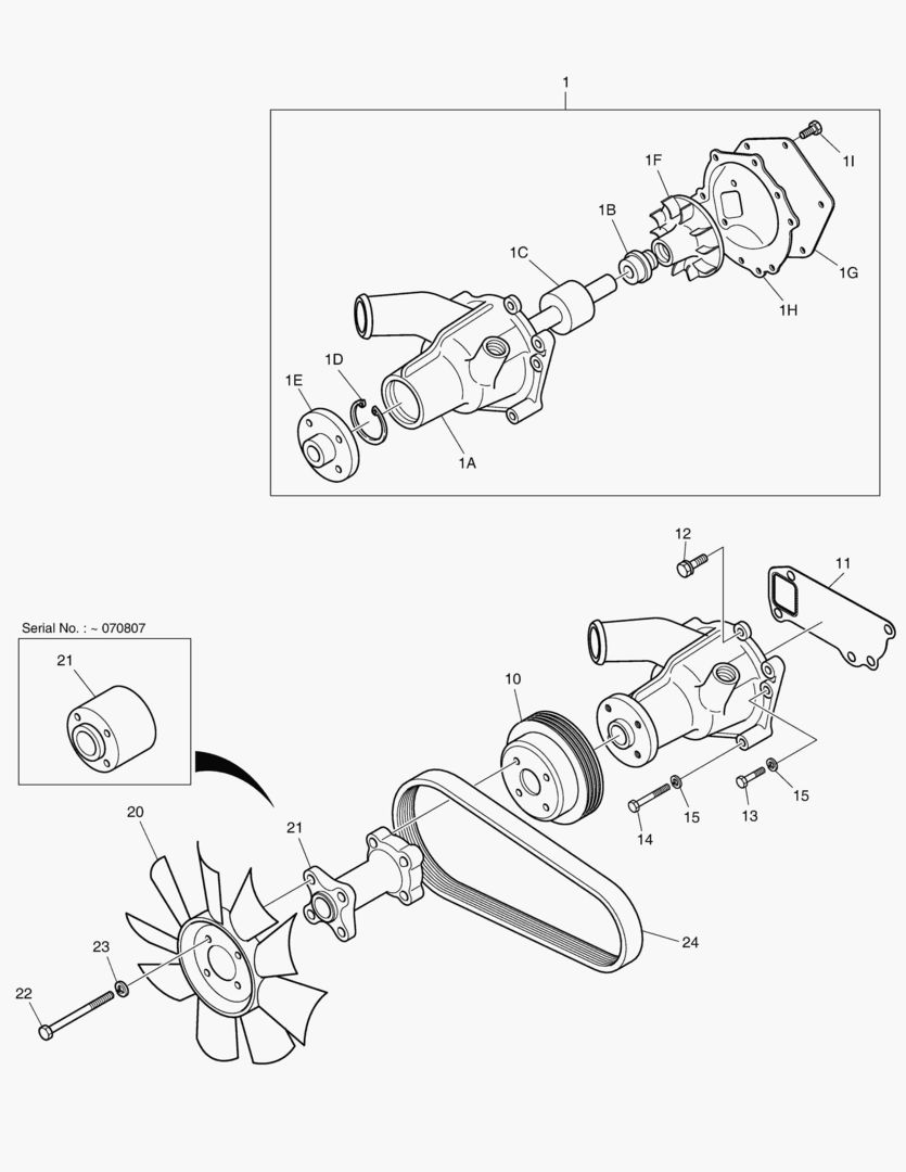 012 WATER PUMP & COOLING FAN