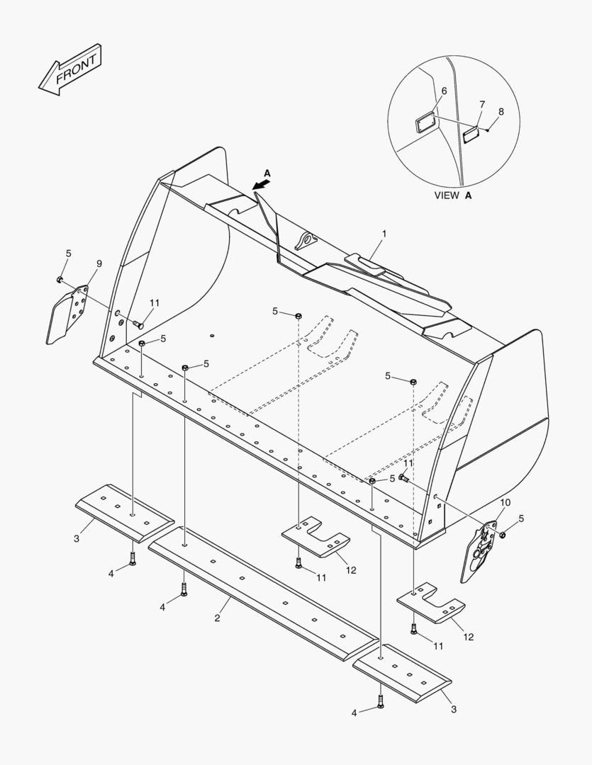 5590 BUCKET - 4.2гЋҐ CUTTING EDGE 3270mm(MH)