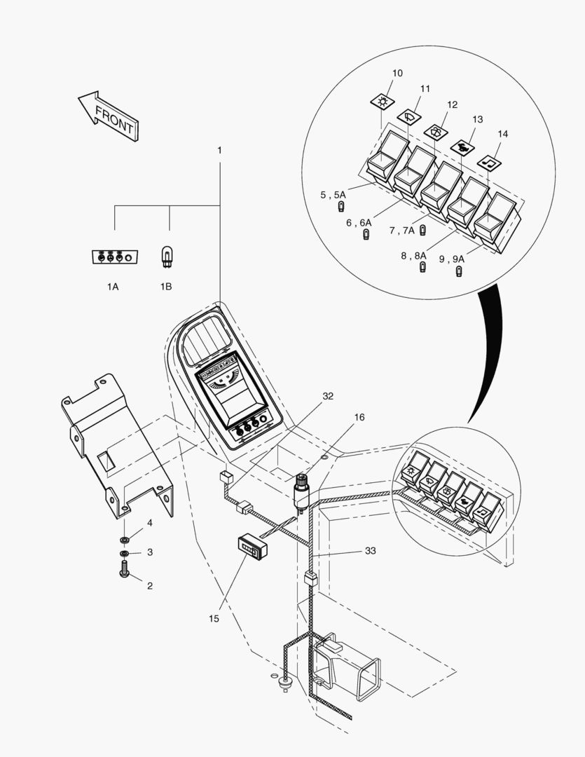 1710 ELECTRIC PARTS(1)-GAUGE & SWITCH PANEL купить в СПб