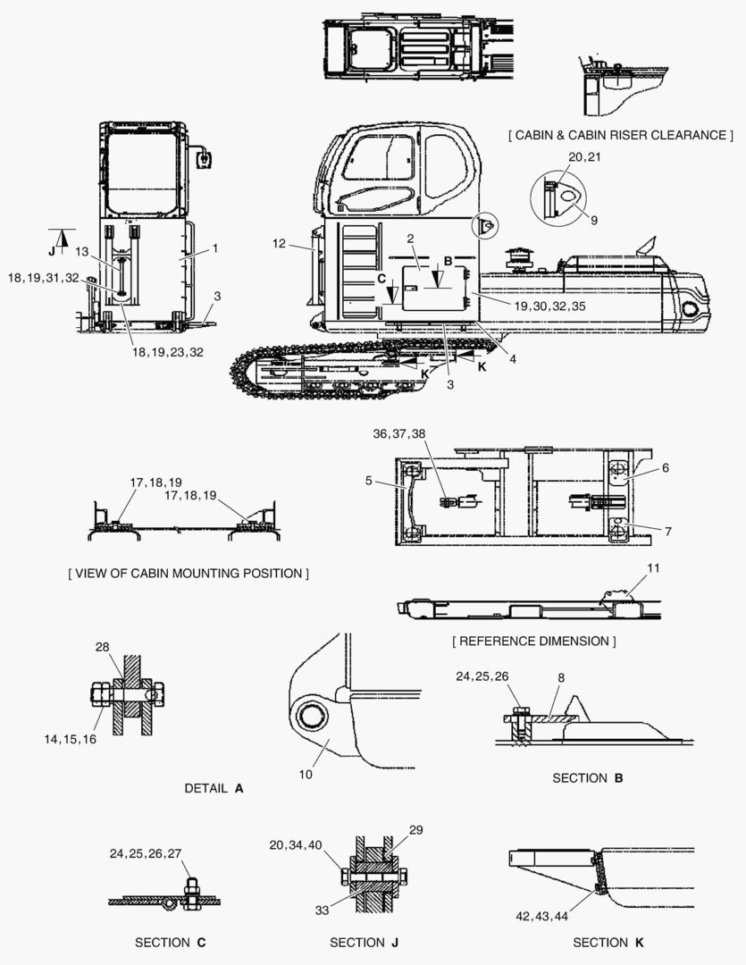 1120 CABIN RISER ASS`Y