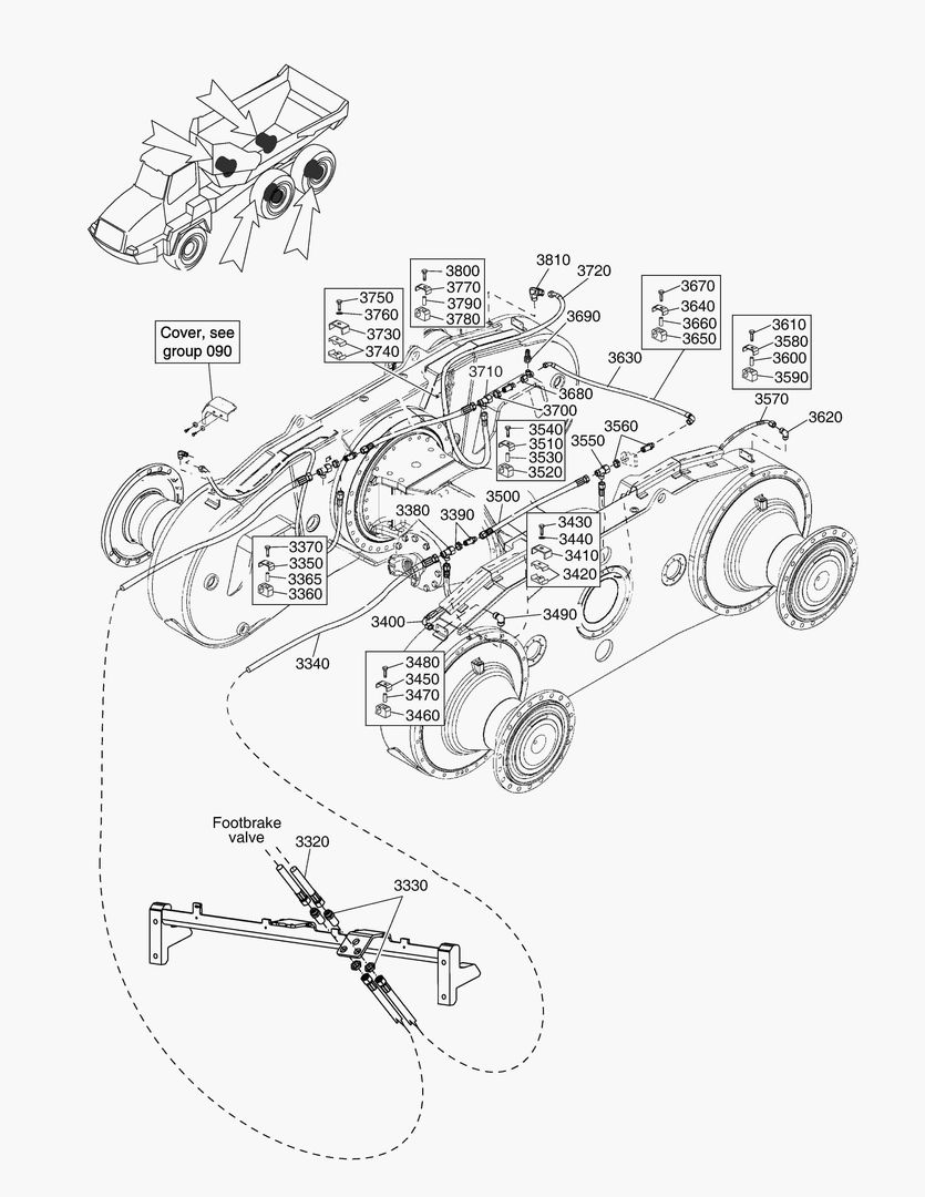 G191-48 BRAKE SYSTEM REAR TANDEM [8X0550~] купить в СПб