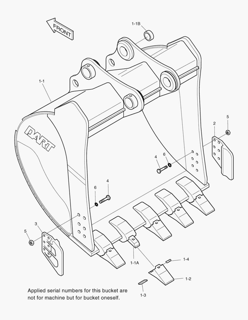 5530 BUCKET-1.82гЋҐ(54`)-VERTICAL PIN купить в СПб