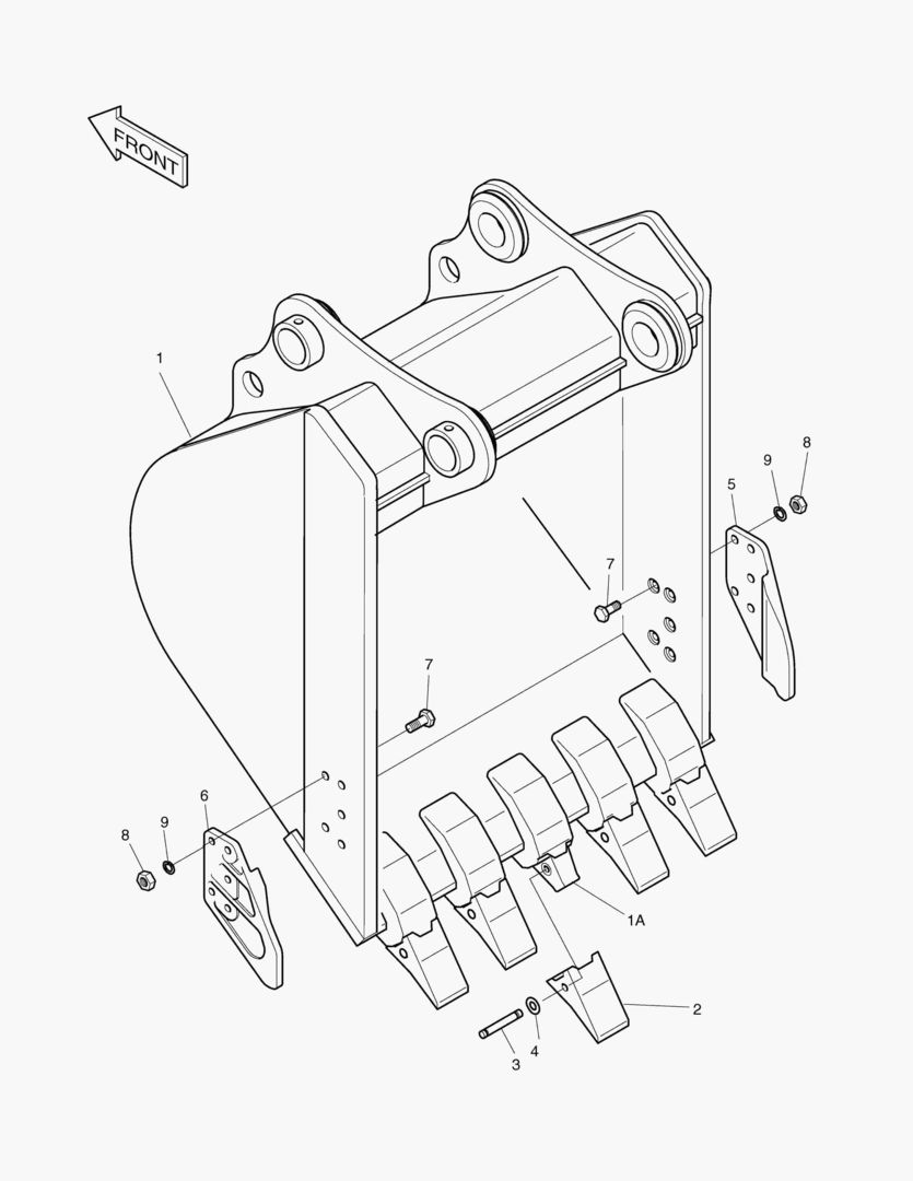 9151 BUCKET-0.65,1350гЋњ SIDE PIN TYPE [3100~] купить в СПб