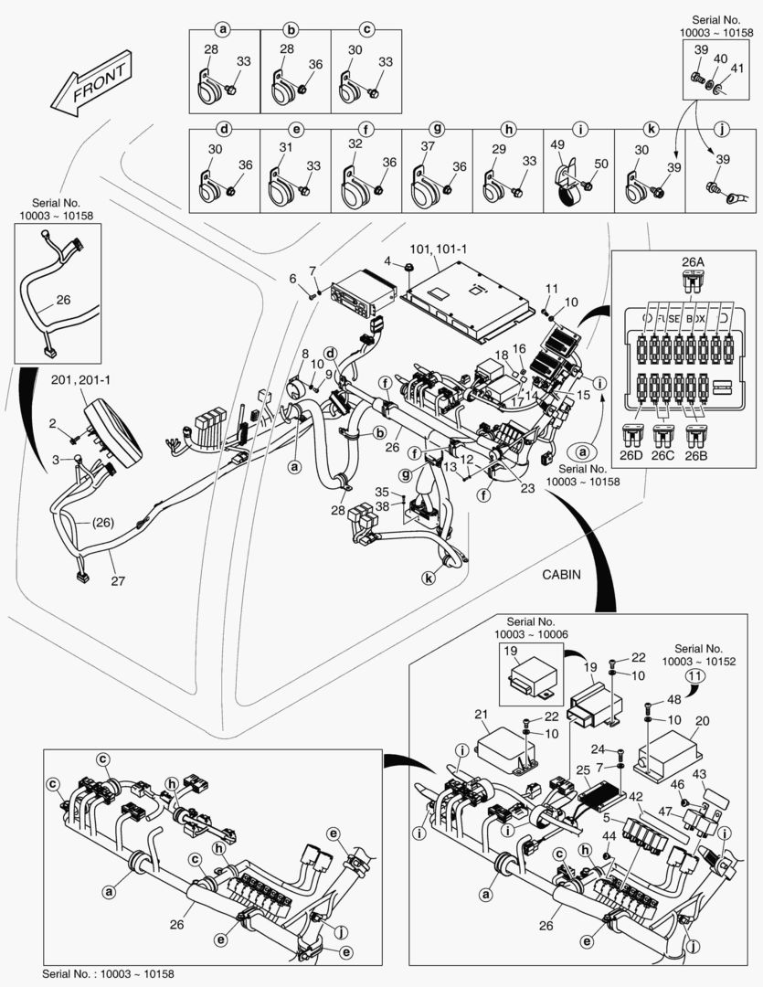 7291 ELECTRIC PARTS - CABIN(ROPS) [10003~]