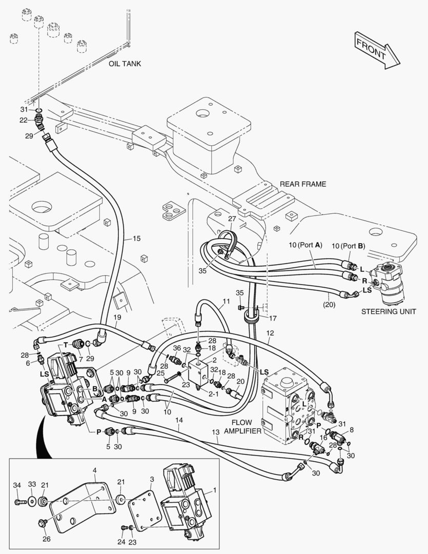 5290 STEERING PIPING - ELECTRIC [10001~10077] купить в СПб