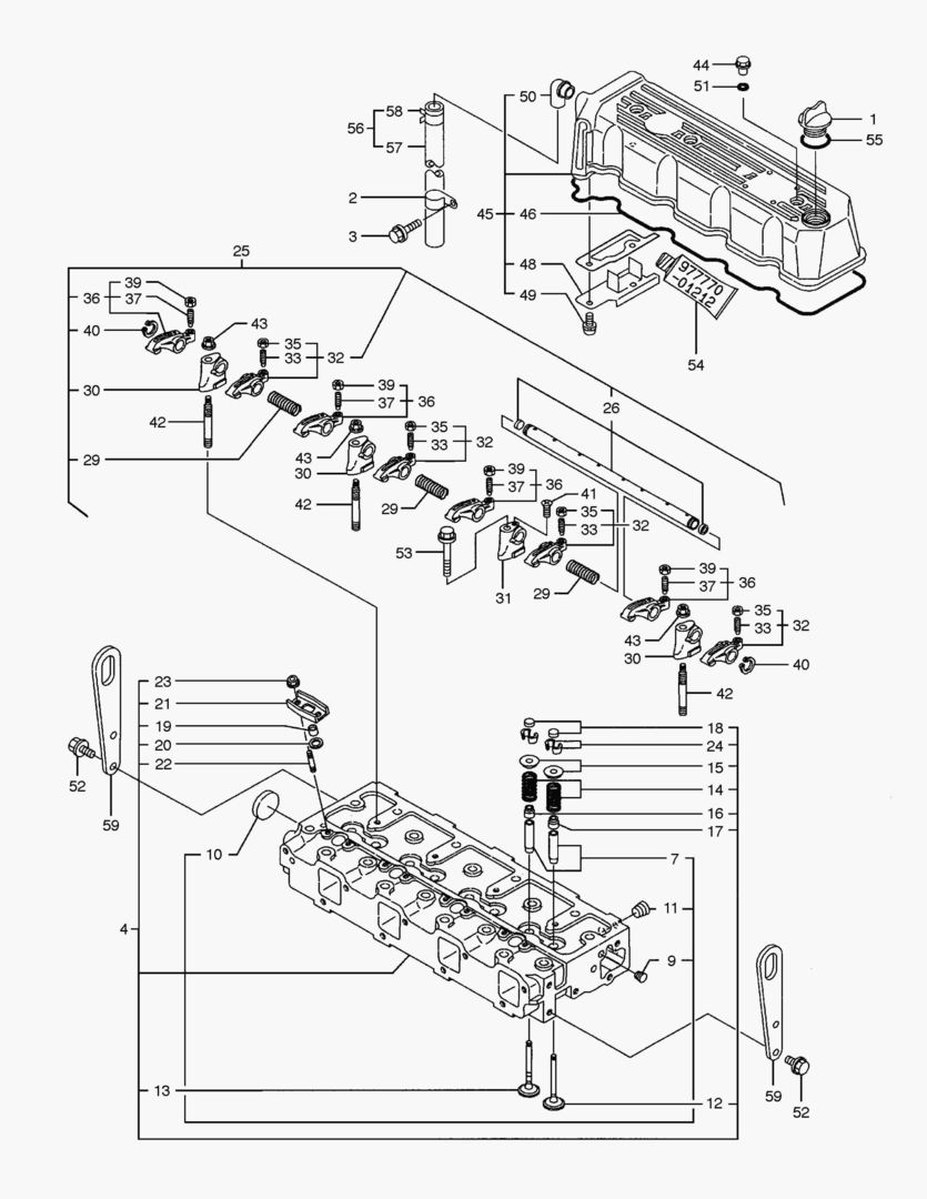 014 CYLINDER HEAD & BONNET [20001~31890]