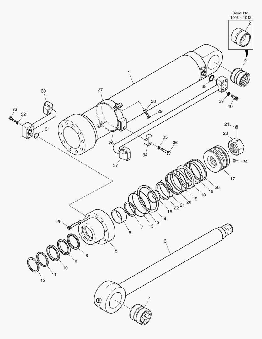 4311 BUCKET CYLINDER - ARM 2.4m [1006~]