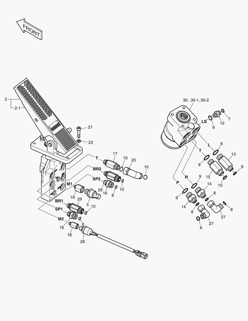 1250 BRAKE PEDAL VALVE & STEER UNIT купить в СПб